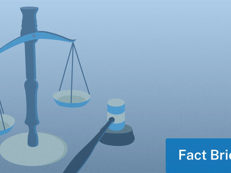 A scale weighing justice and a gavel